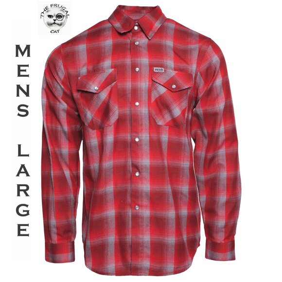 DIXXON FLANNEL x SWITCH SUSPENSION - GAME OVER Flannel Shirt - Men's LARGE - Picture 1 of 12